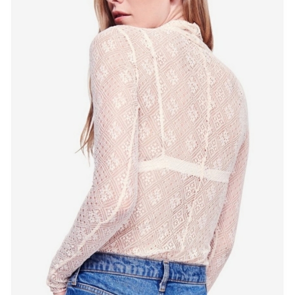 Free People sheer lace long sleeve - Picture 2 of 3